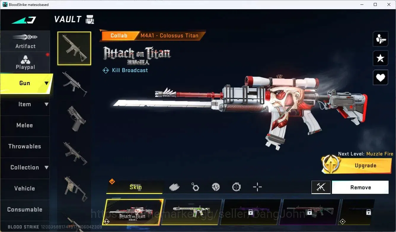 Blood Strike Accounts ASIA | 4 AOT COLLAB GUNS | AOT Mikasa | Eternal AU image 2
