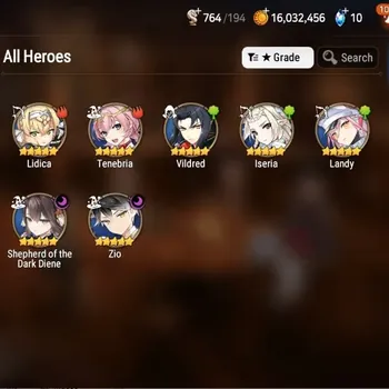 Epic Seven Accounts Starter Global Unverif|Fresh Starter|2ML(SotDDiene,Zio)+5*5 RGB|PoH+Bless ON|Theater fresh