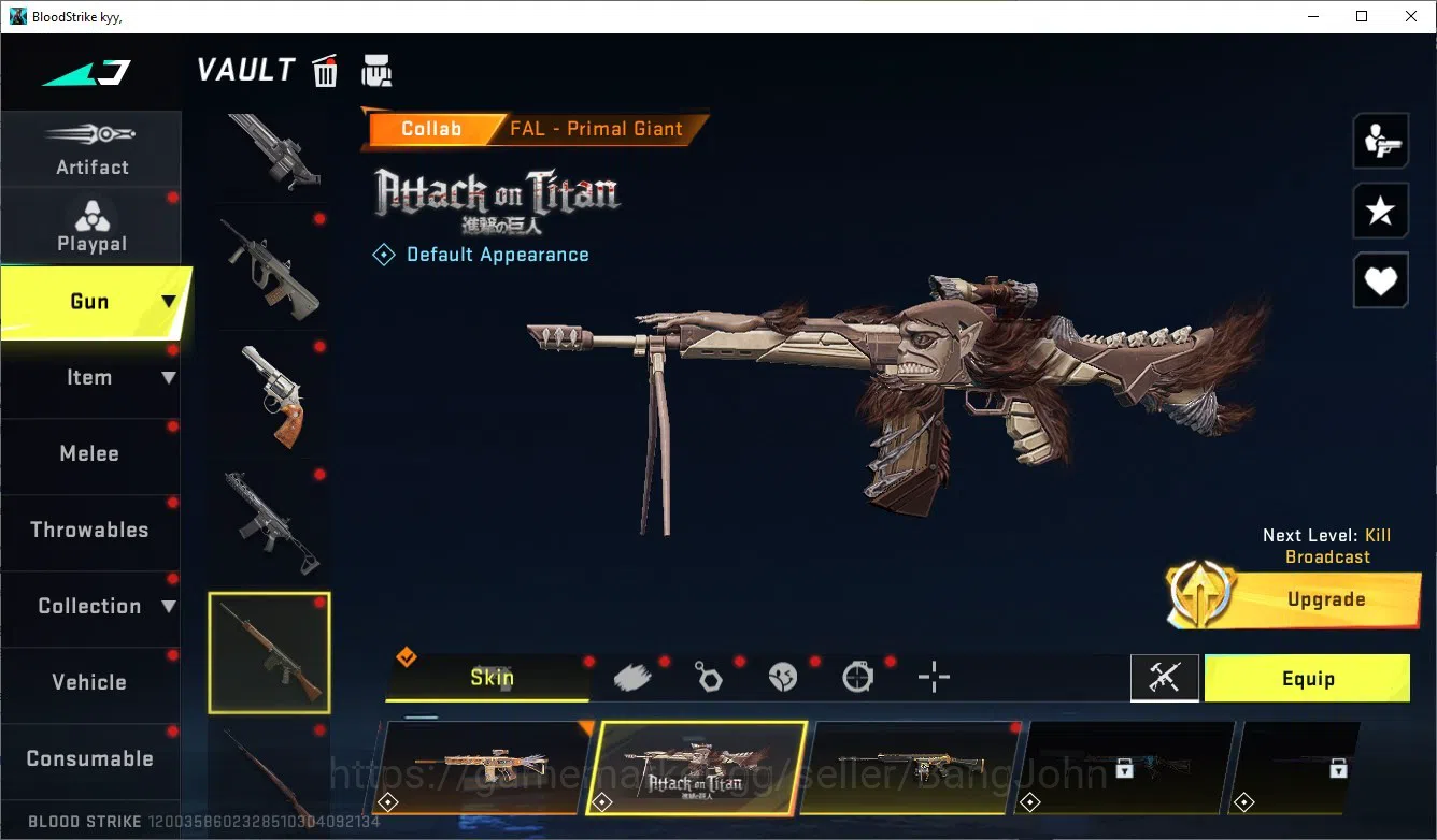 Blood Strike Accounts ASIA | AOT KAG+FAL , Ultra Ran+Jet+Kraken+Nova+Han image 3