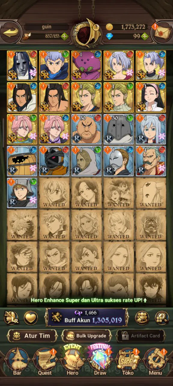 The Seven Deadly Sins: Grand Cross Accounts ASIA | 1,3M CC | DM 99 | 4 UR Nightmare Salos, Mer image 2