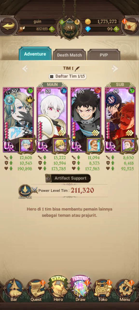 The Seven Deadly Sins: Grand Cross Accounts ASIA | 1,3M CC | DM 99 | 4 UR Nightmare Salos, Mer image 5