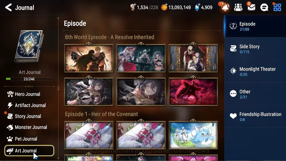 Epic Seven Accounts GLOBAL Unverif|New Era|4 ML(Salome, EIlynav, DD Ra image 15