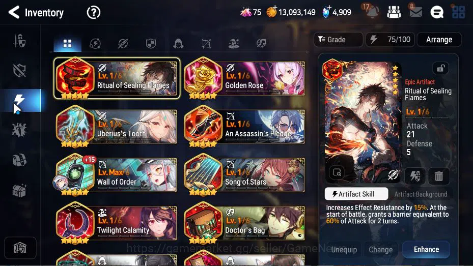 Epic Seven Accounts GLOBAL Unverif|New Era|4 ML(Salome, EIlynav, DD Ra image 7