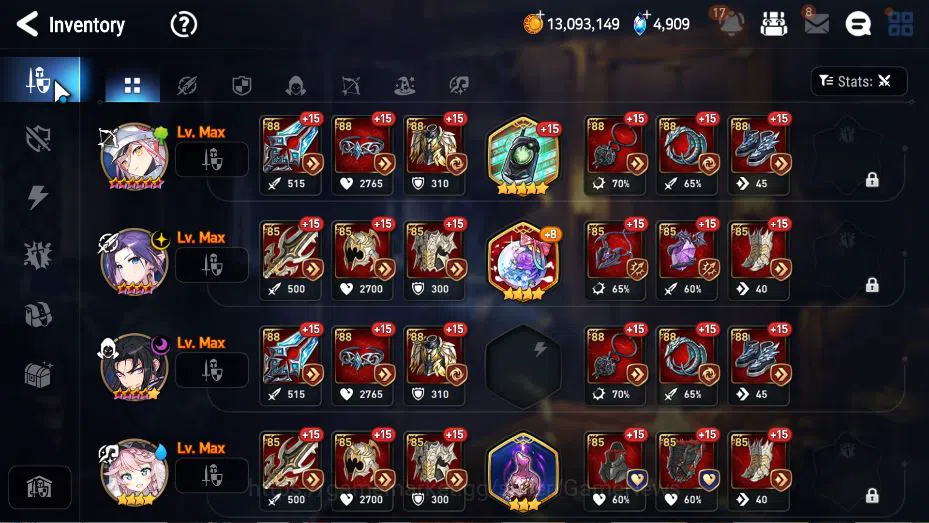 Epic Seven Accounts GLOBAL Unverif|New Era|4 ML(Salome, EIlynav, DD Ra image 9