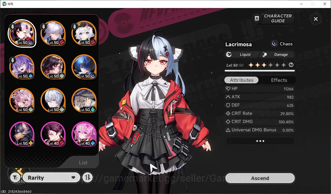 Neverness to Everness Accounts GLOBAL Sea|HL 35|8 SSR[(Lacrimosa,Hotori)+Sign,Sak image 2