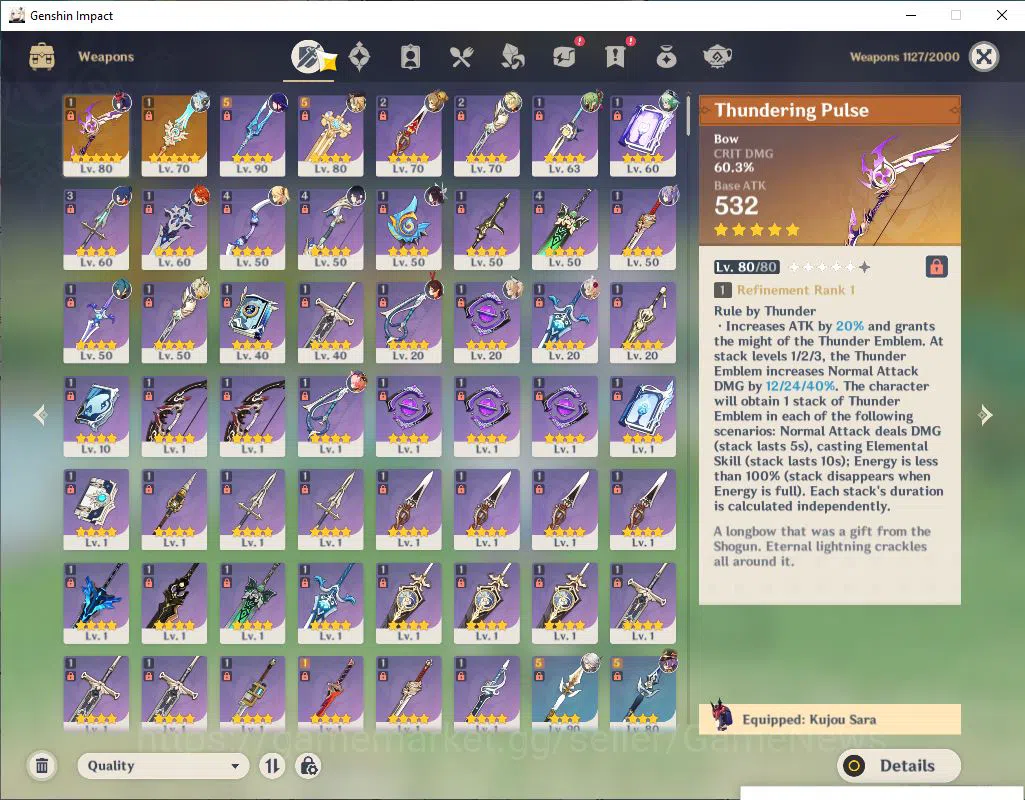 Genshin Impact Accounts Asia|AR56|8 Limited+2(5*Weapon)|RaidenC3,Mavuika,X image 5