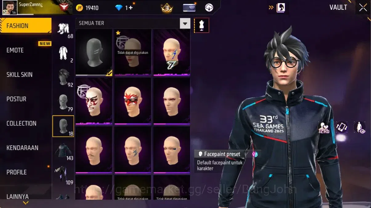 Free Fire Accounts Indonesia | Evo(SCAR Megalodon Lv5,Drachen Fist Lv image 10