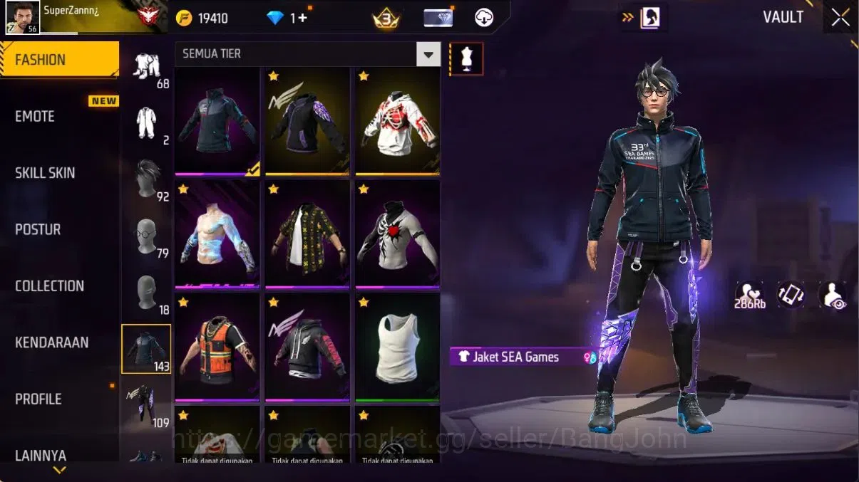 Free Fire Accounts Indonesia | Evo(SCAR Megalodon Lv5,Drachen Fist Lv image 11