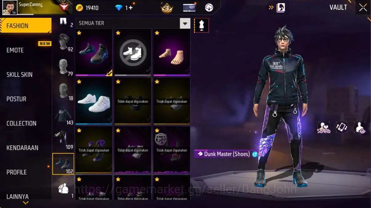 Free Fire Accounts Indonesia | Evo(SCAR Megalodon Lv5,Drachen Fist Lv image 13