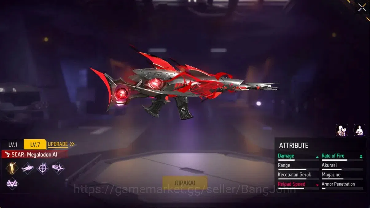 Free Fire Accounts Indonesia | Evo(SCAR Megalodon Lv5,Drachen Fist Lv image 2