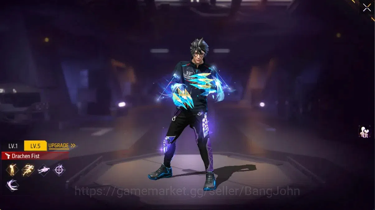 Free Fire Accounts Indonesia | Evo(SCAR Megalodon Lv5,Drachen Fist Lv image 3