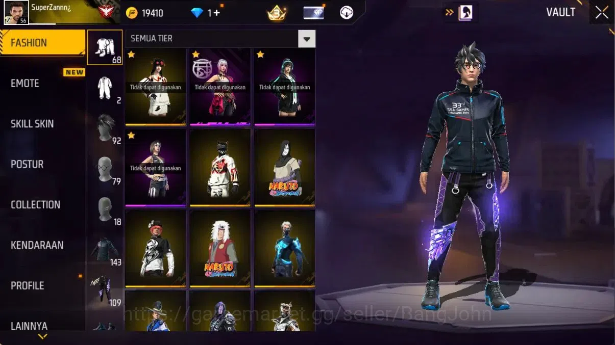 Free Fire Accounts Indonesia | Evo(SCAR Megalodon Lv5,Drachen Fist Lv image 6