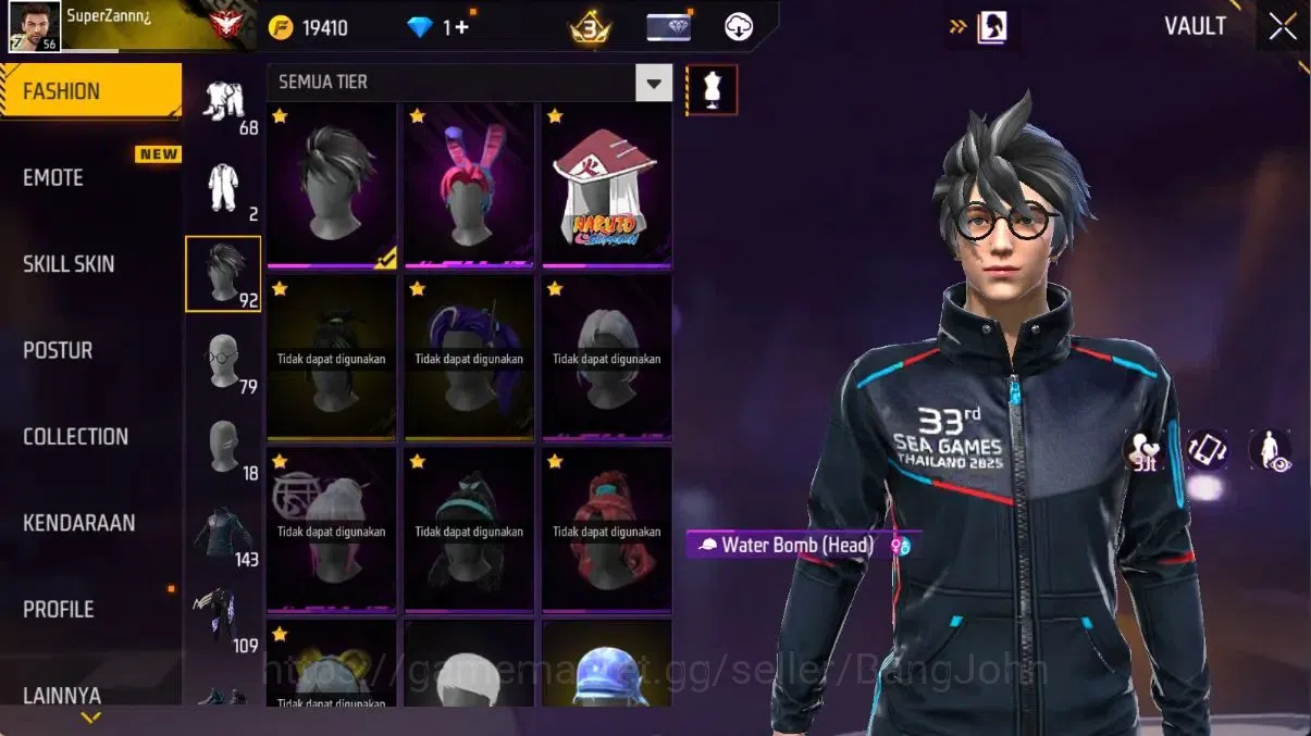 Free Fire Accounts Indonesia | Evo(SCAR Megalodon Lv5,Drachen Fist Lv image 8
