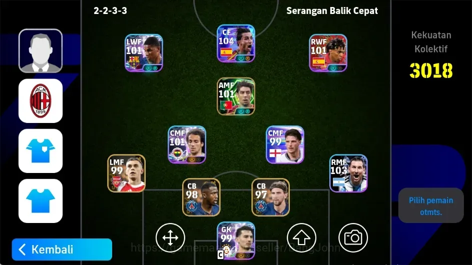 eFootball Accounts Legends & Iconic Players Android|PW 3018|Epic RuiCosta WayneRooney,Showtime Rashford Matteo IbrahimMaza 1