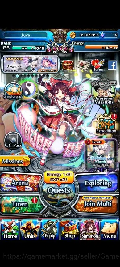 Grand Summoners Accounts End-Game Global|Rank 85|16 Ascend+7 TW|[S Miyu,Emiya,Chloe,S Chloe,Veldora,Akemi,6x 2