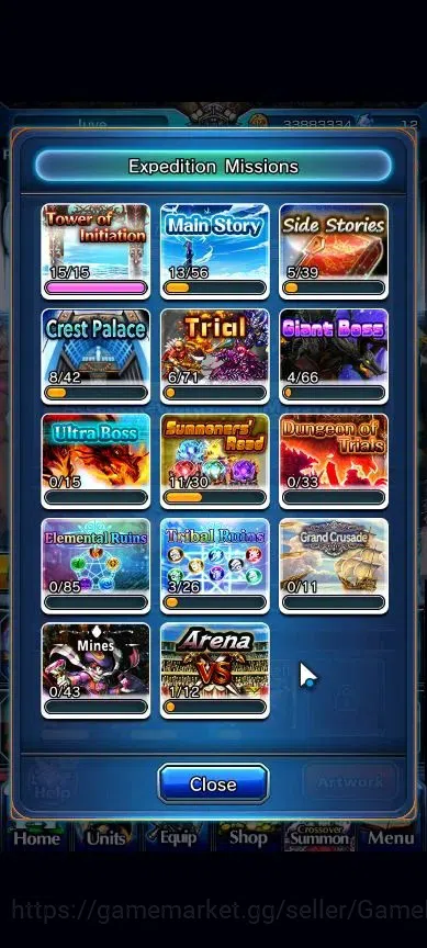Grand Summoners Accounts End-Game Global|Rank 85|16 Ascend+7 TW|[S Miyu,Emiya,Chloe,S Chloe,Veldora,Akemi,6x 8