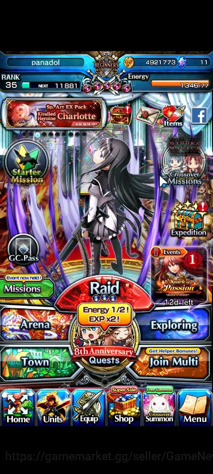 Grand Summoners Accounts Starter Global|Rank 35|Starter|3 Ascend| Homura AkemiTW, Kirisame, Kyoko Sakura |Lpot 60|Check 2