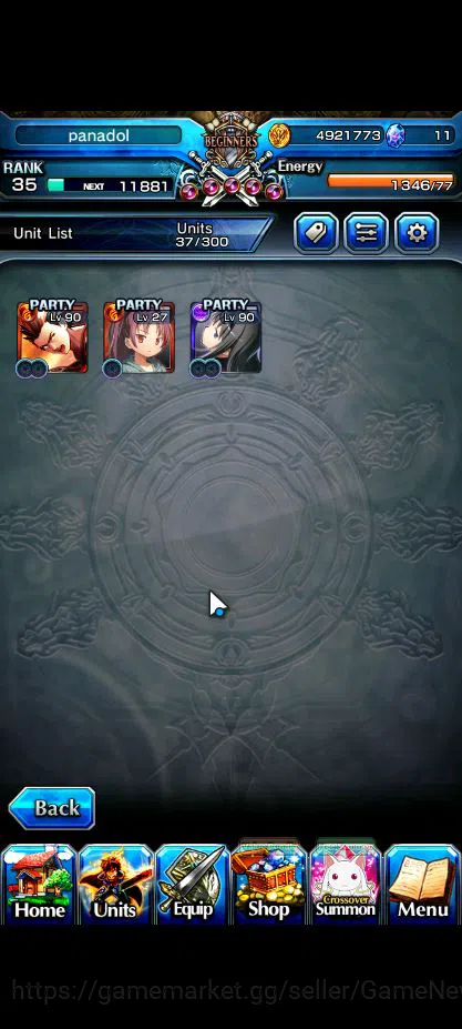 Grand Summoners Accounts Starter Global|Rank 35|Starter|3 Ascend| Homura AkemiTW, Kirisame, Kyoko Sakura |Lpot 60|Check 5