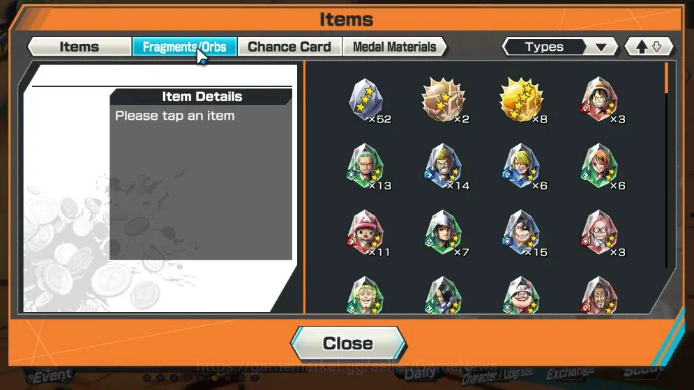 One Piece Bounty Rush Accounts Global|1 EX|Great Pirate Gol D. Roger|325 Crystal| image 10