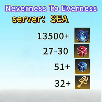 Neverness to Everness Accounts SEA|Rings (AN):13500+|Red Stocks (SD):27-30|Blue Stocks (FD):51+|Keys (KEY):32+|Double