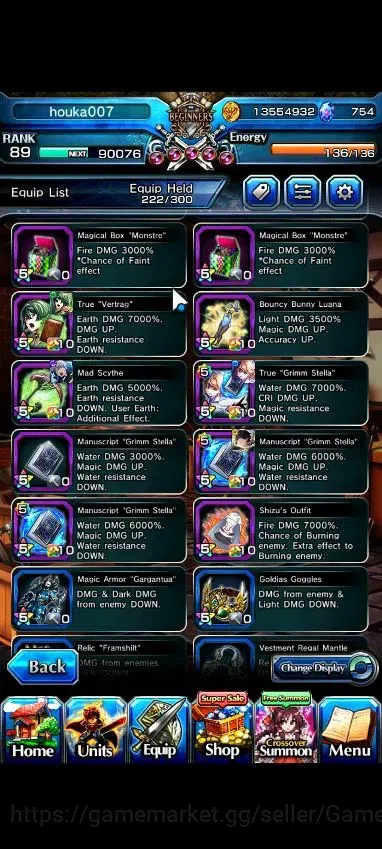 Grand Summoners Accounts Global|Rank 89|Fresh Story+Side|Ready Gacha 754 CC image 11