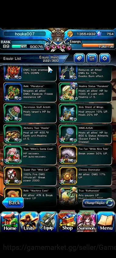 Grand Summoners Accounts Global|Rank 89|Fresh Story+Side|Ready Gacha 754 CC image 12