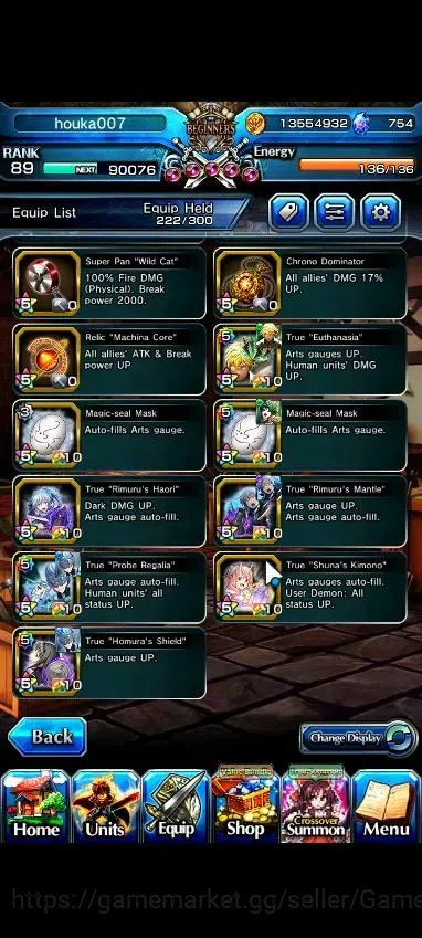 Grand Summoners Accounts Global|Rank 89|Fresh Story+Side|Ready Gacha 754 CC image 13