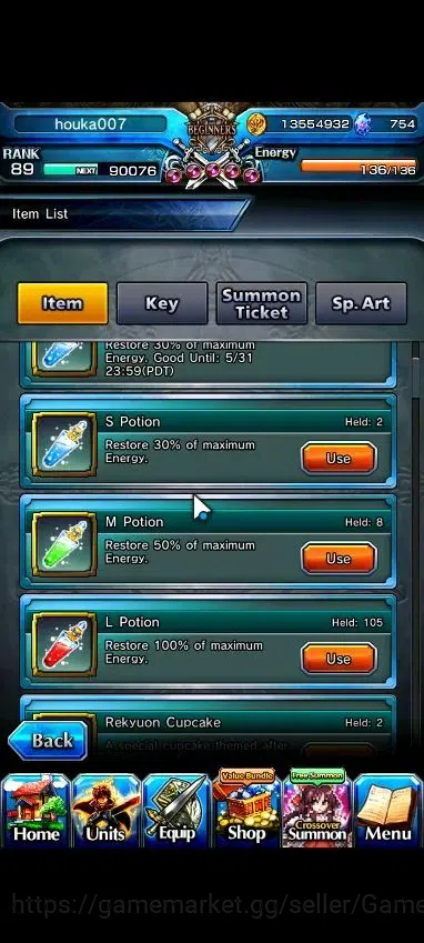 Grand Summoners Accounts Global|Rank 89|Fresh Story+Side|Ready Gacha 754 CC image 2
