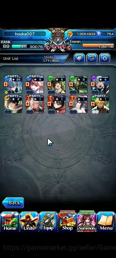 Grand Summoners Accounts Global|Rank 89|Fresh Story+Side|Ready Gacha 754 CC image 4