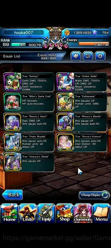 Grand Summoners Accounts Global|Rank 89|Fresh Story+Side|Ready Gacha 754 CC image 5
