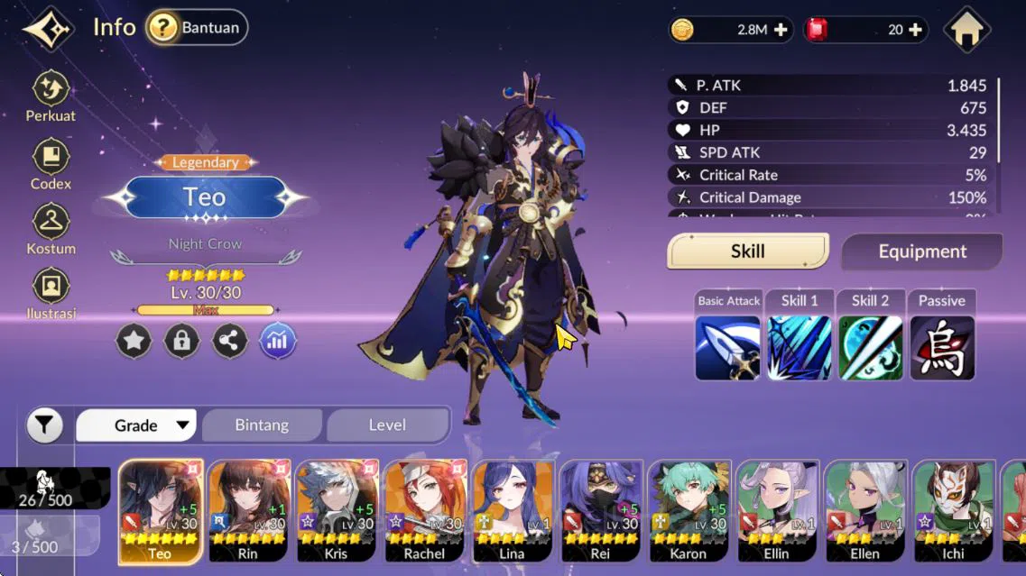 Seven Knights Re:Birth Accounts Global|Starter 5 Legendary(Teo,Rin,Kris,Rachel,Lin image 5