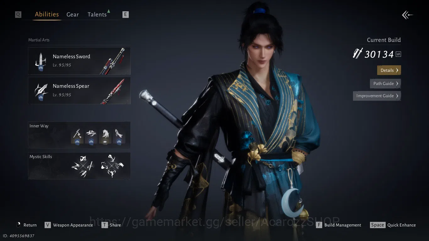 Where Winds Meet Accounts GLOBAL - ASIA / LV 95 - 30.130GS / NAMELESS SWORD+ image 2