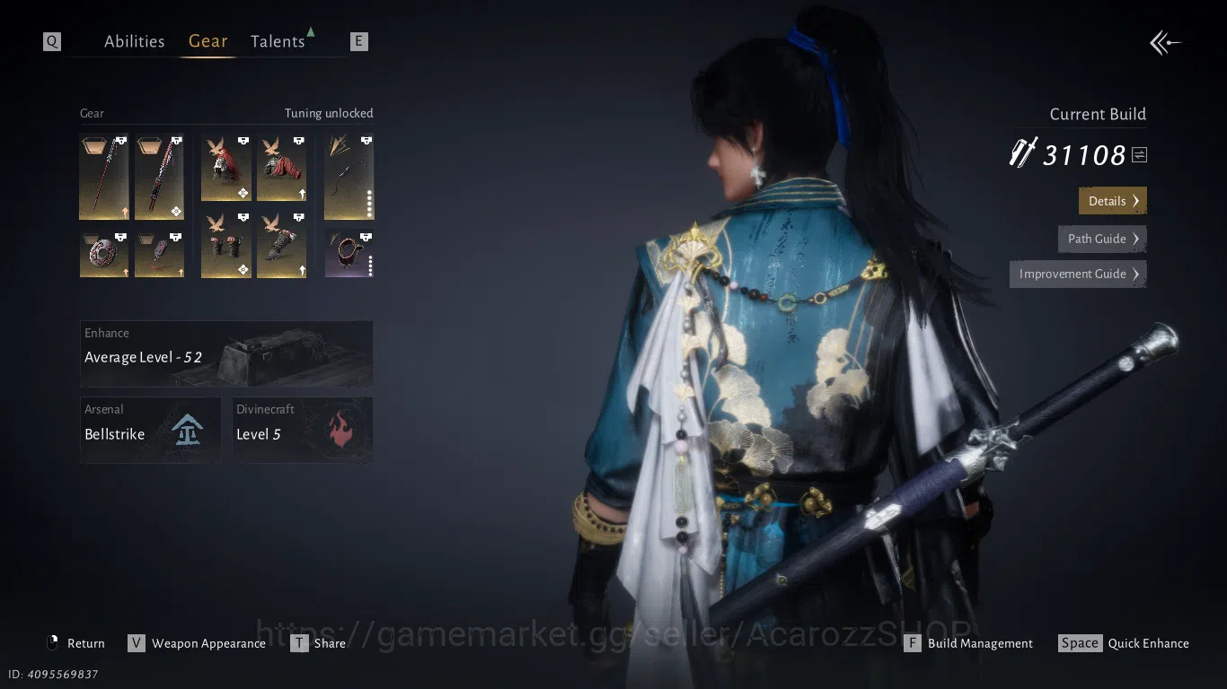 Where Winds Meet Accounts GLOBAL - ASIA / LV 95 - 31.000 GS / NAMELESS SWORD image 6