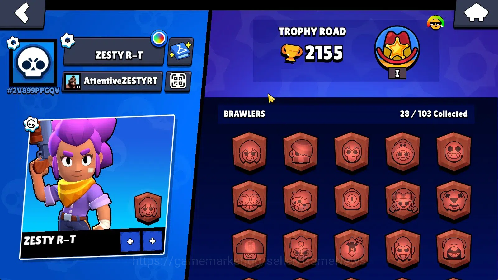Brawl Stars Accounts 2155 Trophy|28 Brawlers 4 Max(Mortis,Mr P,Leon,Oll image 2