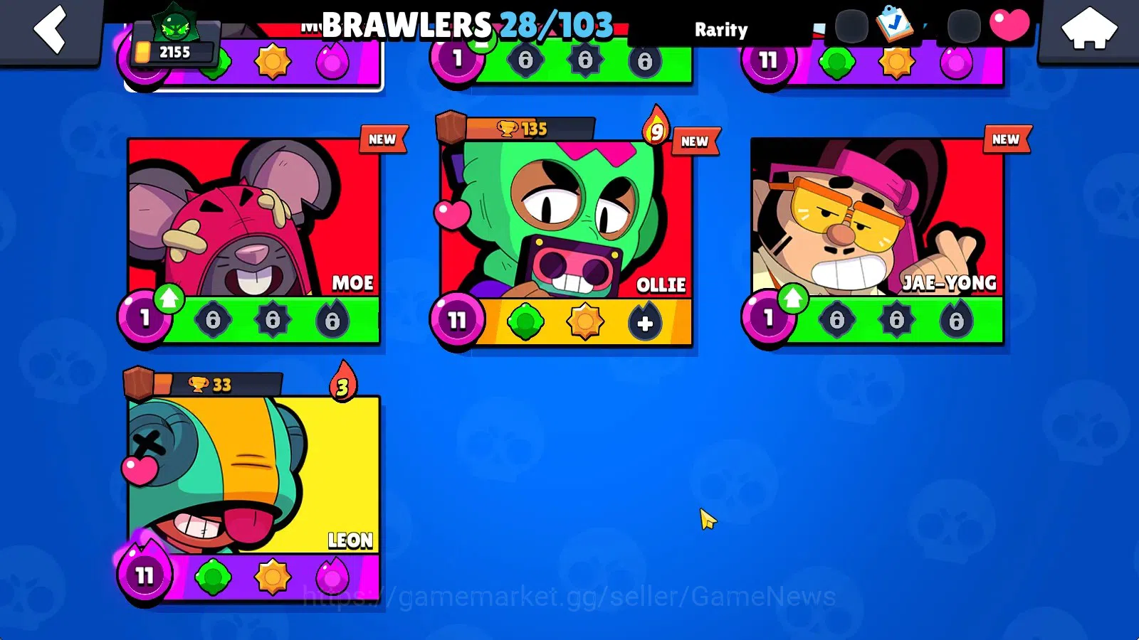 Brawl Stars Accounts 2155 Trophy|28 Brawlers 4 Max(Mortis,Mr P,Leon,Oll image 6