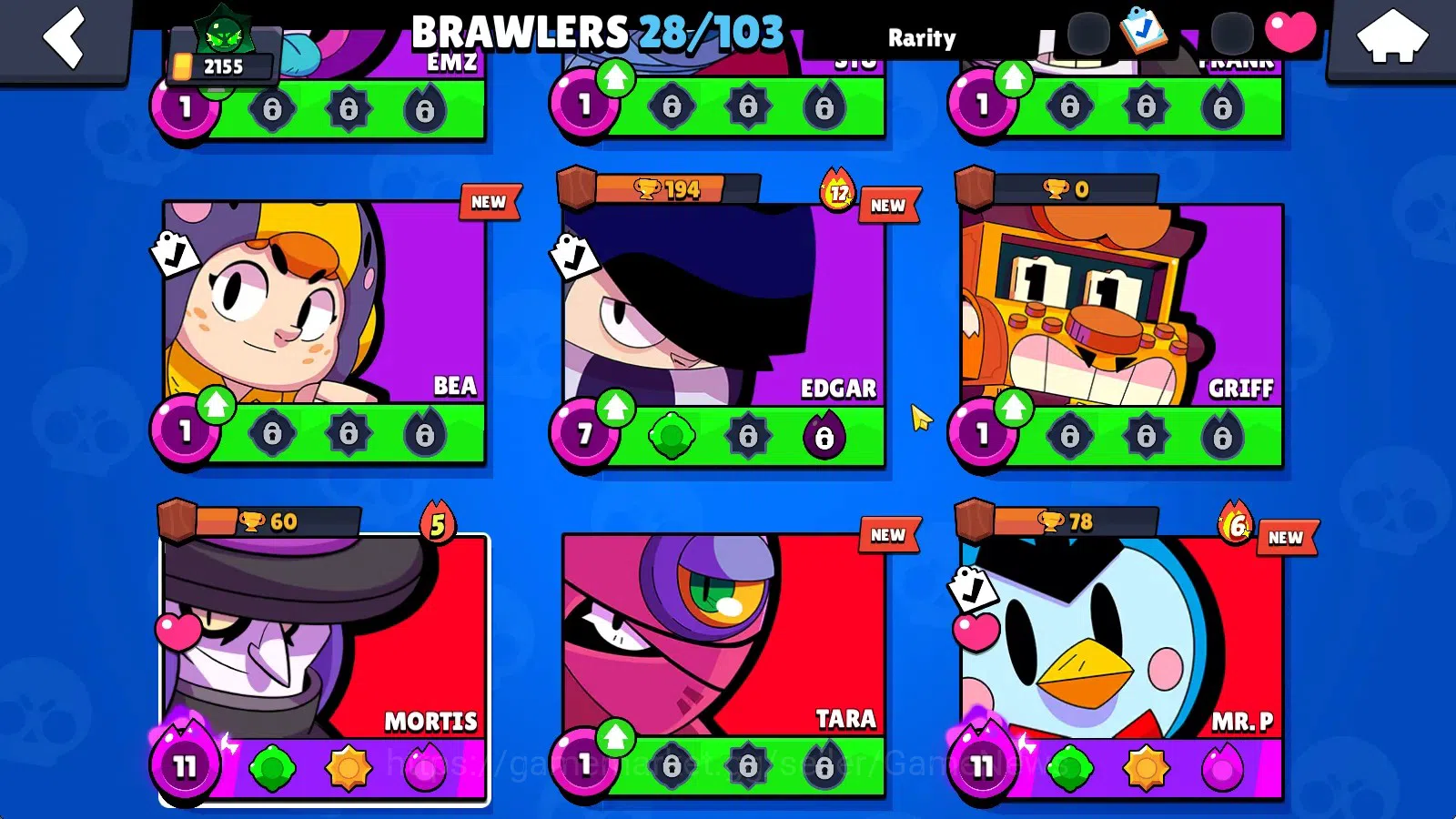 Brawl Stars Accounts 2155 Trophy|28 Brawlers 4 Max(Mortis,Mr P,Leon,Oll image 7