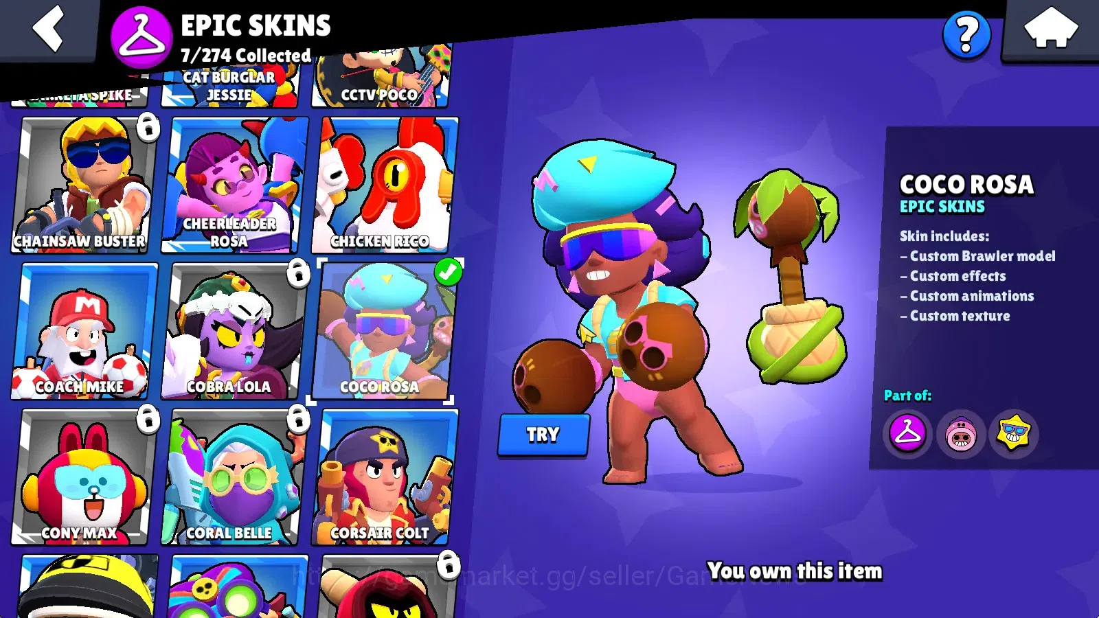 Brawl Stars Accounts 2155 Trophy|28 Brawlers 4 Max(Mortis,Mr P,Leon,Oll image 9
