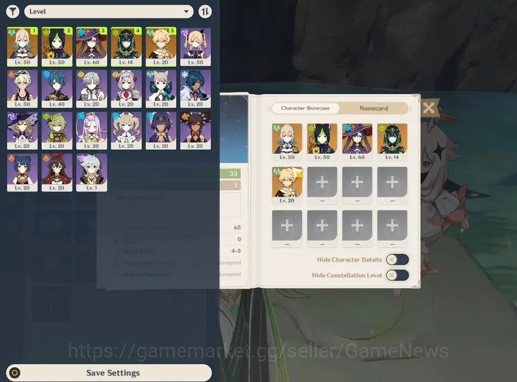 Genshin Impact Accounts ASIA|AR33|Starter|1Limited+16(*4Character)|Nefer,J image 2