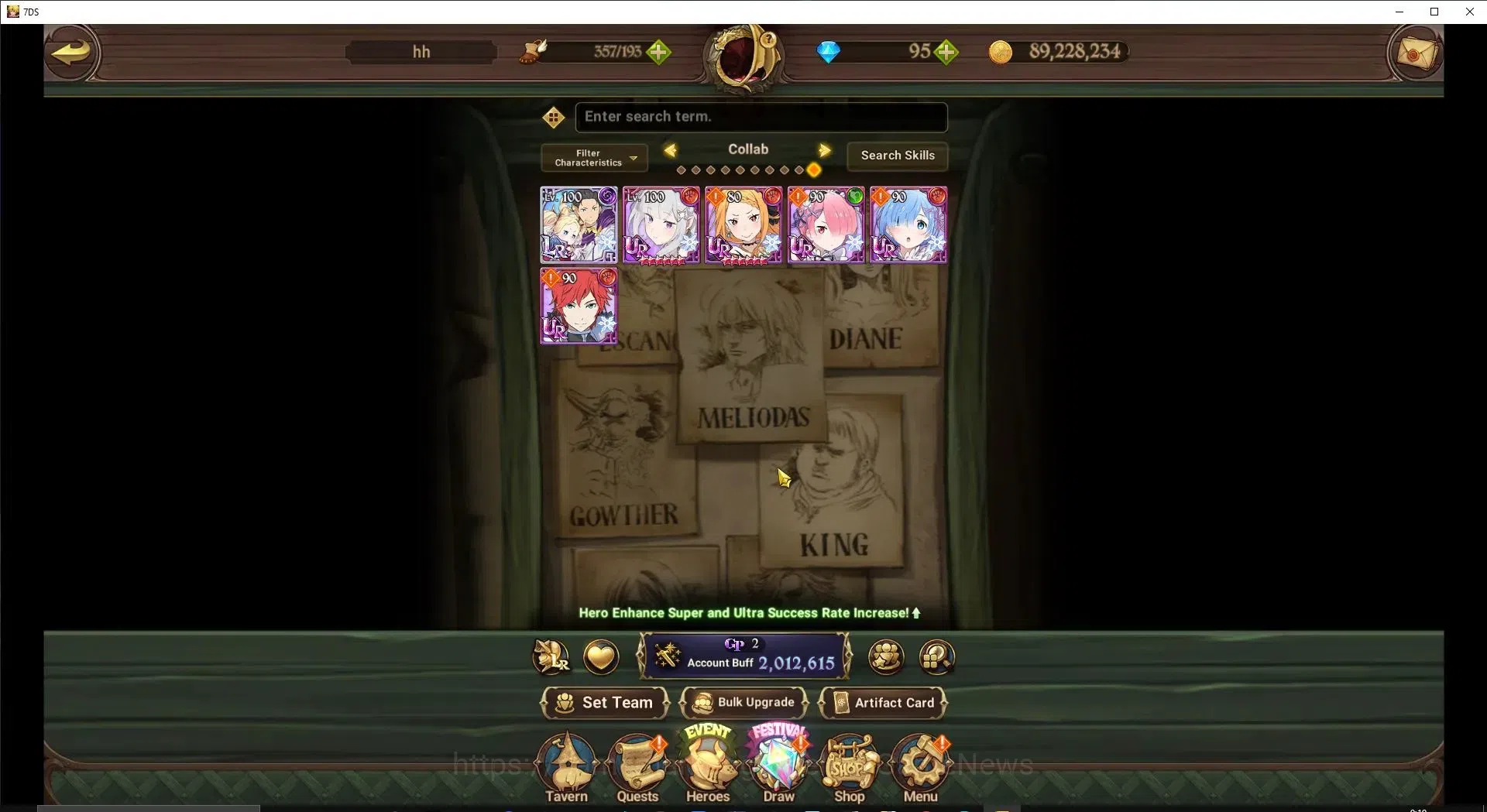 The Seven Deadly Sins: Grand Cross Accounts Global|2M CC|95 DM+1 UR Select|4 LR+5 UR+Collab Re image 4