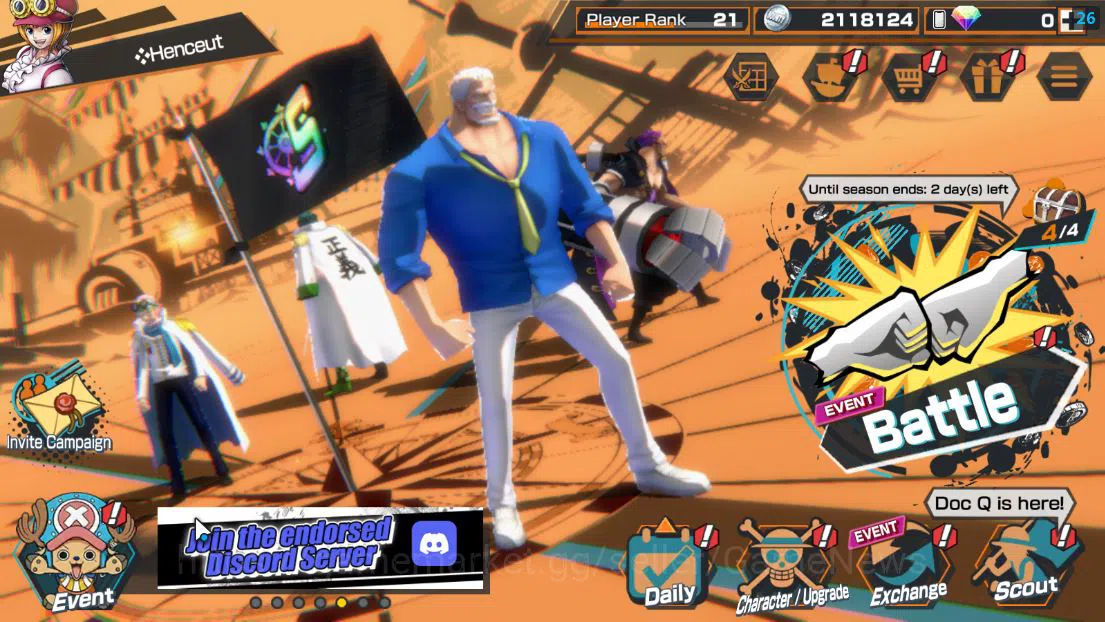 One Piece Bounty Rush Starter Global| 4 EX| Legendary Hero D.Garp,FILM Z Zephyr, image 1