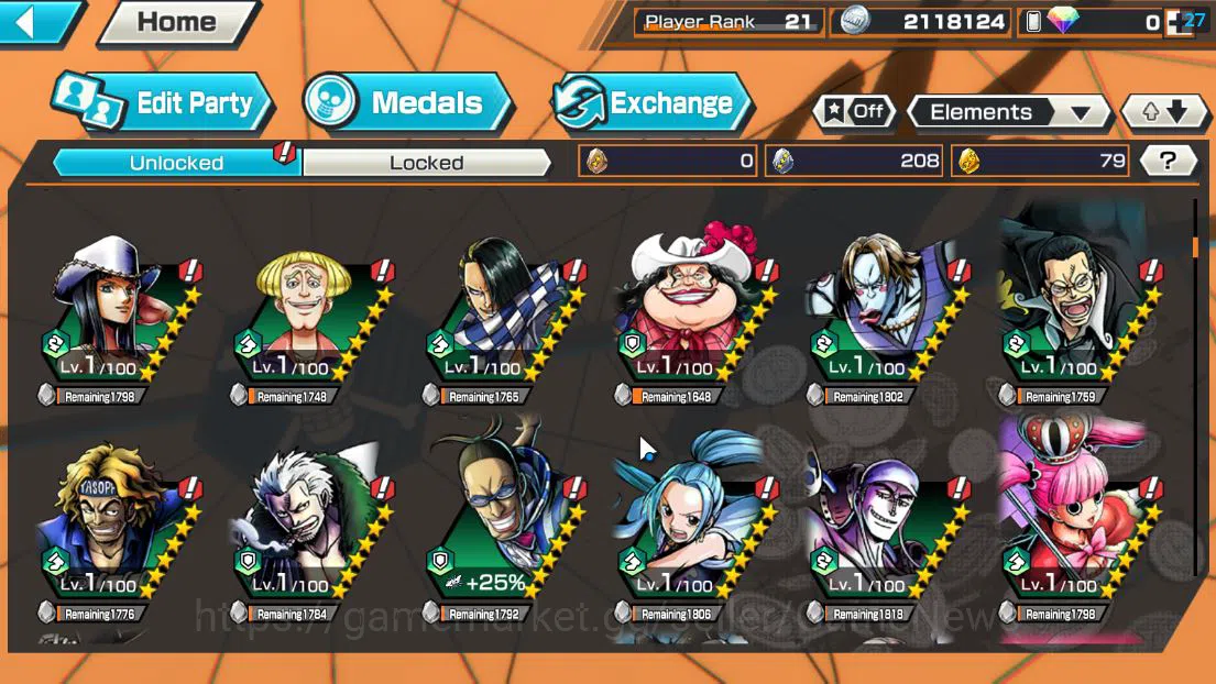 One Piece Bounty Rush Accounts Starter Global| 4 EX| Legendary Hero D.Garp,FILM Z Zephyr,Blackbeard Pirates Kuzan,Navy HQ 7