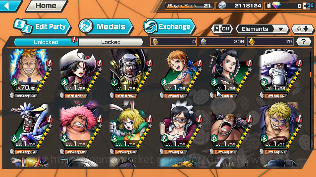 One Piece Bounty Rush Accounts Starter Global| 4 EX| Legendary Hero D.Garp,FILM Z Zephyr,Blackbeard Pirates Kuzan,Navy HQ 9