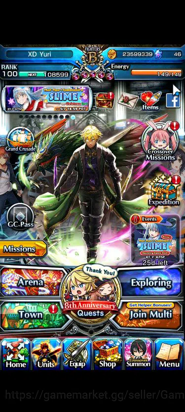 Grand Summoners Mid-Game Global|Rank 100|1 Sp Art+25 Ascend+2 TW|[Emiya,Chl image 1