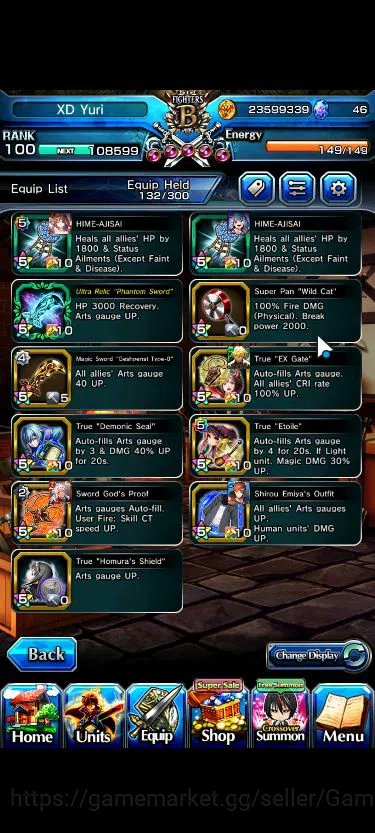 Grand Summoners Accounts Mid-Game Global|Rank 100|1 Sp Art+25 Ascend+2 TW|[Emiya,Chloe]+TW,S Miyu,Jay,S Luvrin,WH 12