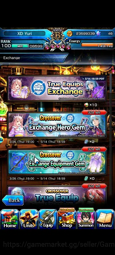 Grand Summoners Accounts Mid-Game Global|Rank 100|1 Sp Art+25 Ascend+2 TW|[Emiya,Chloe]+TW,S Miyu,Jay,S Luvrin,WH 13