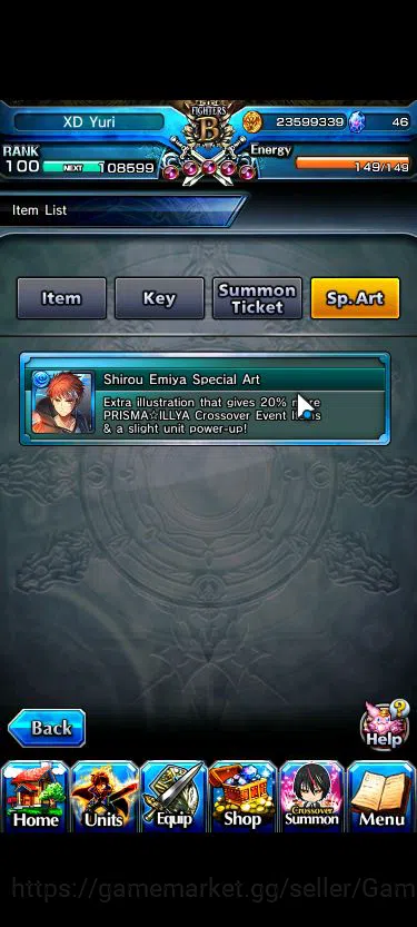 Grand Summoners Accounts Mid-Game Global|Rank 100|1 Sp Art+25 Ascend+2 TW|[Emiya,Chloe]+TW,S Miyu,Jay,S Luvrin,WH 3