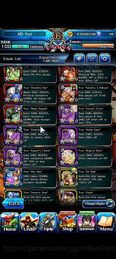Grand Summoners Accounts Mid-Game Global|Rank 100|1 Sp Art+25 Ascend+2 TW|[Emiya,Chloe]+TW,S Miyu,Jay,S Luvrin,WH 7