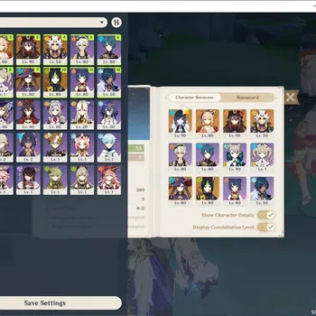 Genshin Impact Accounts Mid Game ASIA|AR 55|4 Limited+2 (*5Weapon)|Yelan C3,Hu Tao,Yoimiya,Arataki Itto + 2 Standard