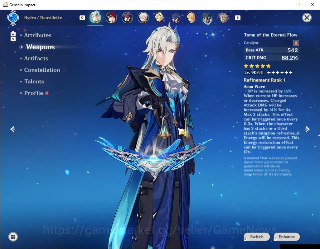 Genshin Impact Accounts ASIA|AR 50|2 Limited + 1 (*5 Weapon)|[Neuvillette, image 3
