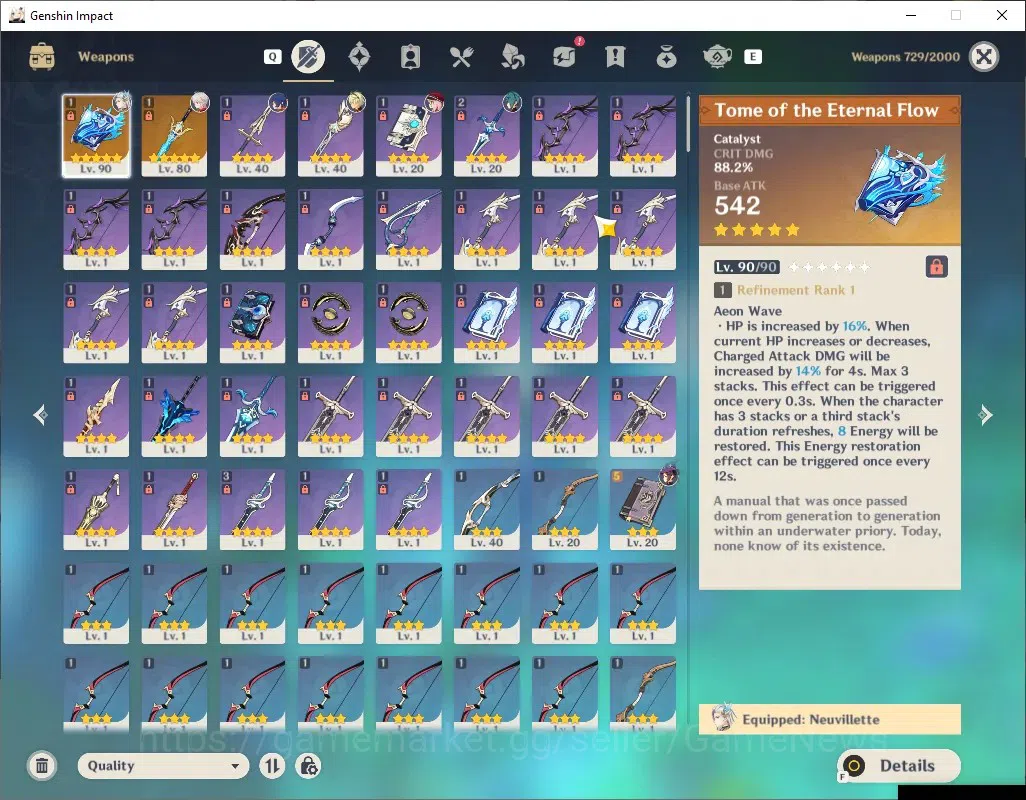 Genshin Impact Accounts ASIA|AR 50|2 Limited + 1 (*5 Weapon)|[Neuvillette, image 5